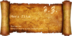 Herz Zita névjegykártya
