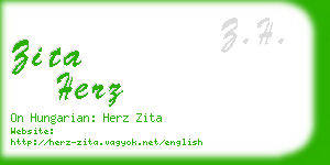 zita herz business card